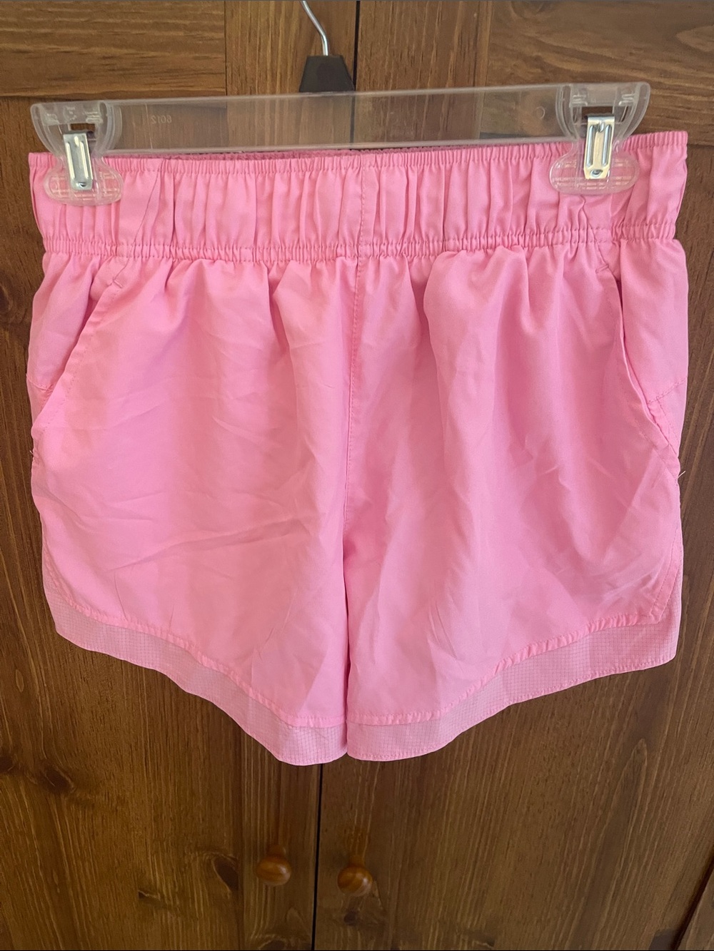 Athletic Works Women's Pink Elastic-Waist Athletic Shorts